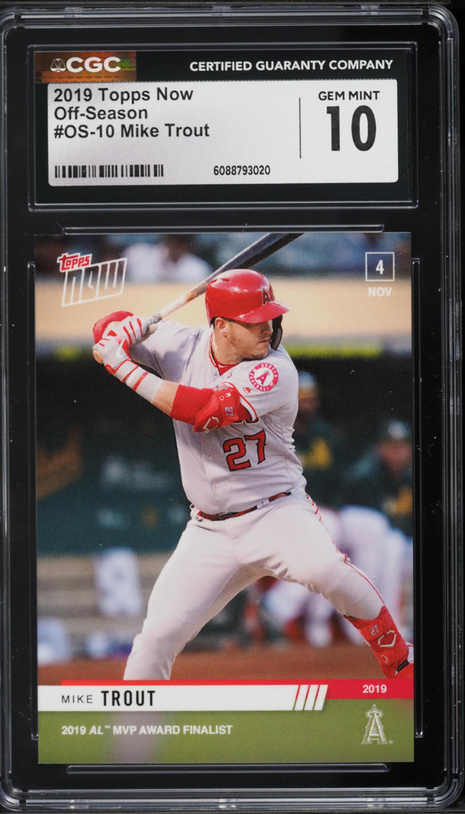 2019 Topps Now Off-Season Mike Trout #OS-10 CGC 10 GEM MINT