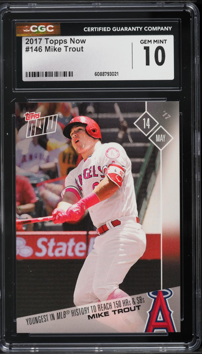 2017 Topps Now Mike Trout #146 CGC 10 GEM MINT