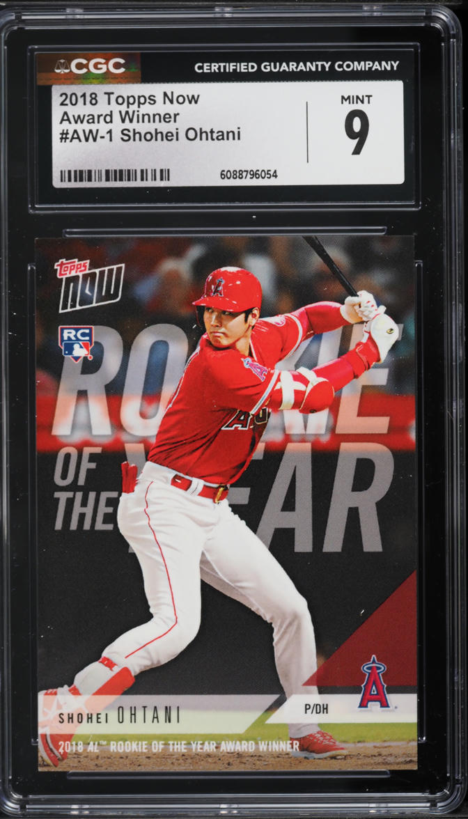 2018 Topps Now Award Winner Shohei Ohtani ROOKIE #AW-1 CGC 9 MINT