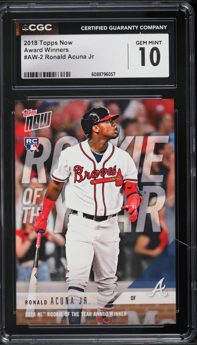 2018 Topps Now Award Winners Ronald Acuna Jr. ROOKIE #AW-2 CGC 10 GEM MINT