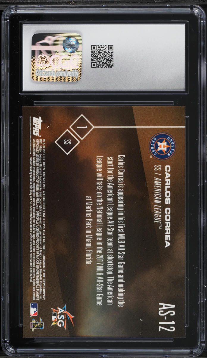 2017 Topps Now All-Star Game Carlos Correa #AS-12 CGC 10 GEM MINT