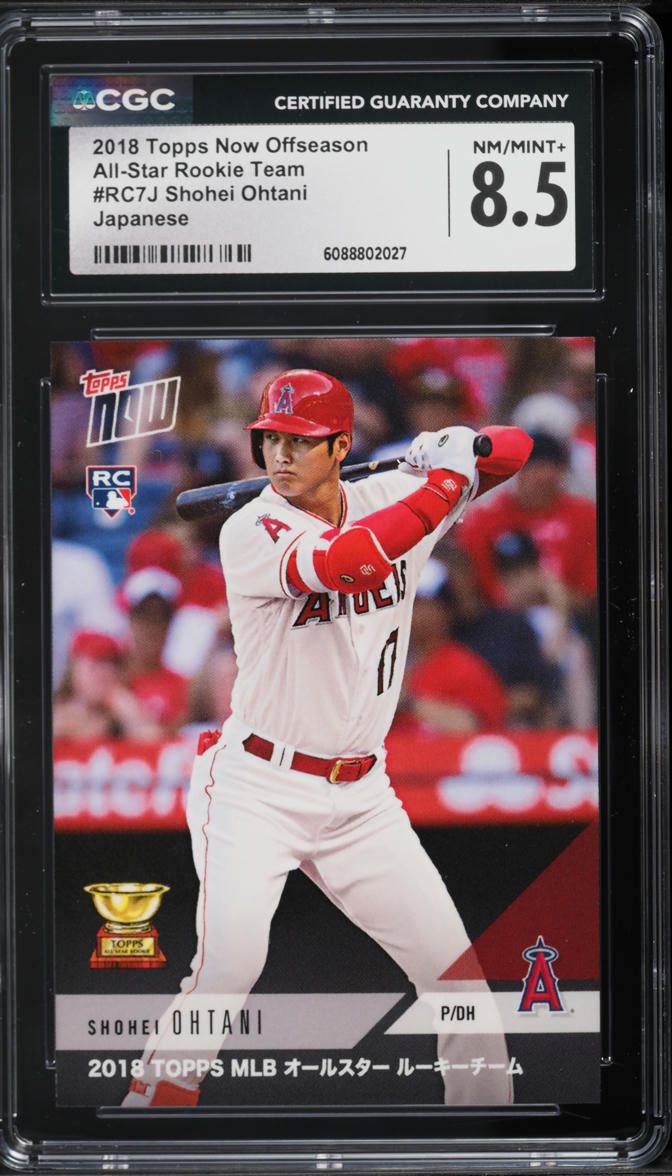 2018 Topps Now Off-Season All-Star Rookie Team Japanese Shohei Ohtani #RCJ7 CGC 8.5 NM-MT+