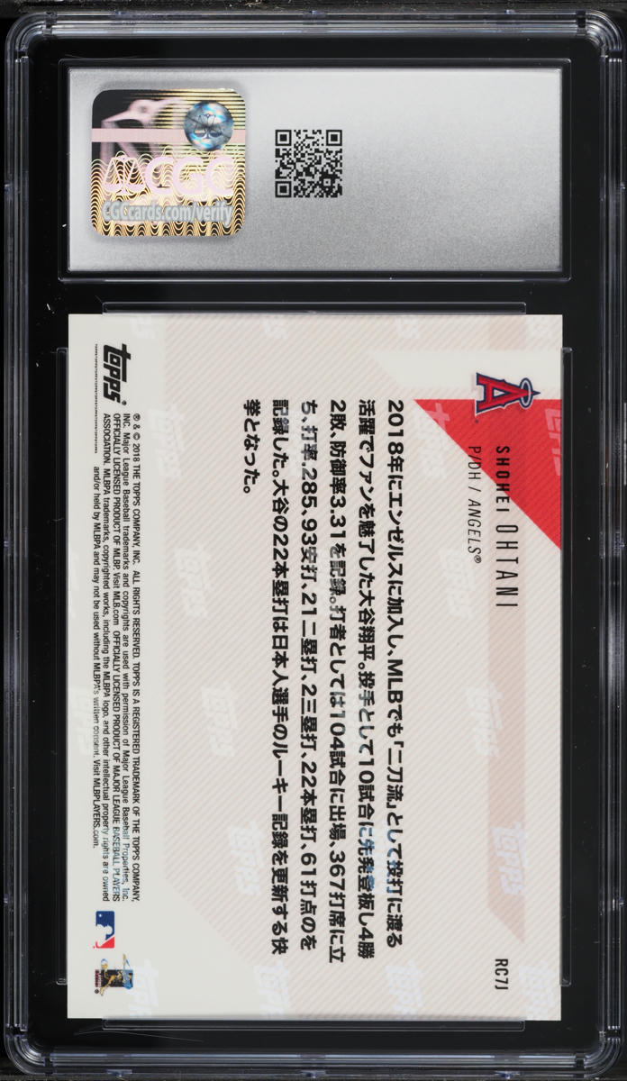 2018 Topps Now Off-Season All-Star Rookie Team Japanese Shohei Ohtani #RCJ7 CGC 8.5 NM-MT+