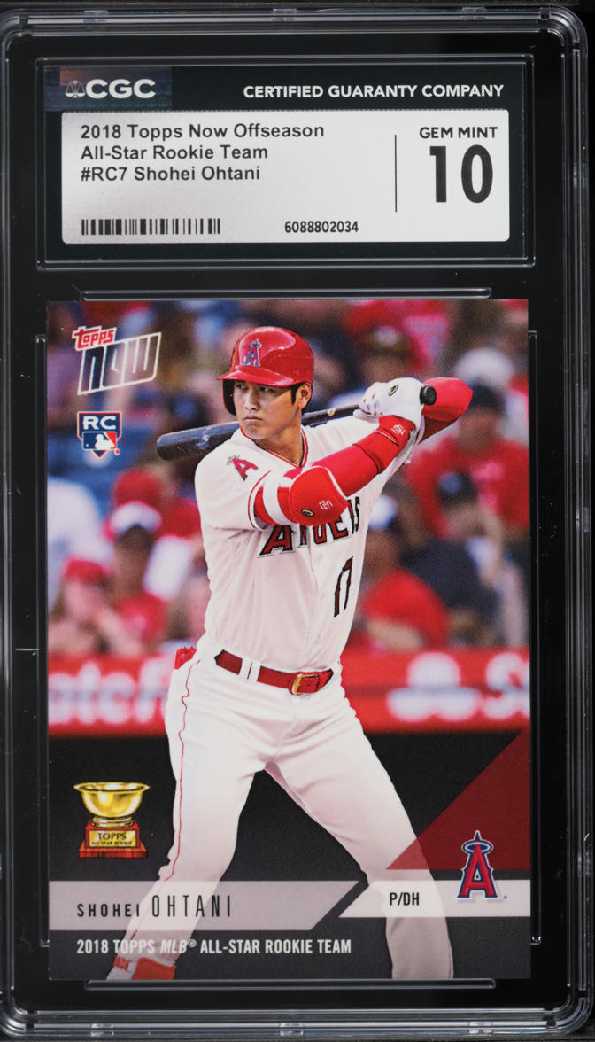 2018 Topps Now Off-Season All-Star Rookie Team Shohei Ohtani ROOKIE #RC7 CGC 10 GEM MINT