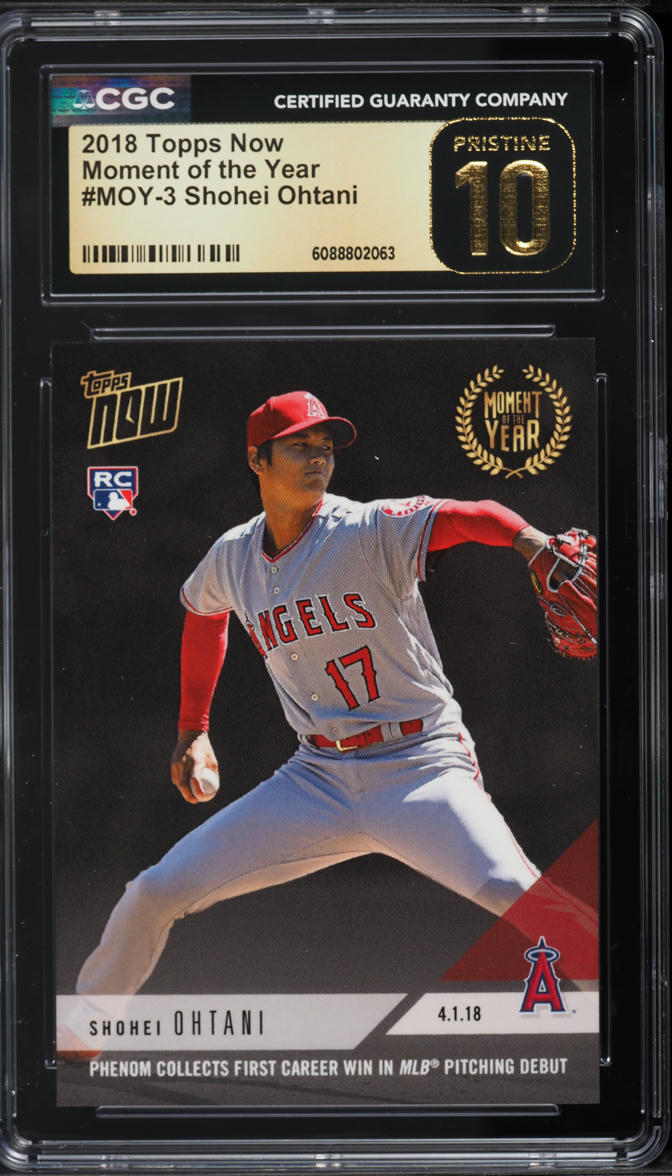2018 Topps Now Moment Of The Year Shohei Ohtani ROOKIE #MOY-3 CGC 10 PRISTINE
