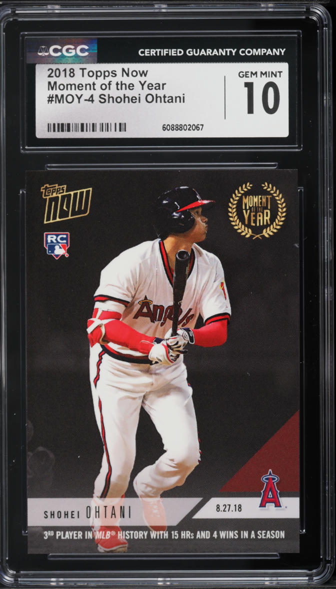 2018 Topps Now Moment Of The Year Shohei Ohtani ROOKIE #MOY-4 CGC 10 GEM MINT