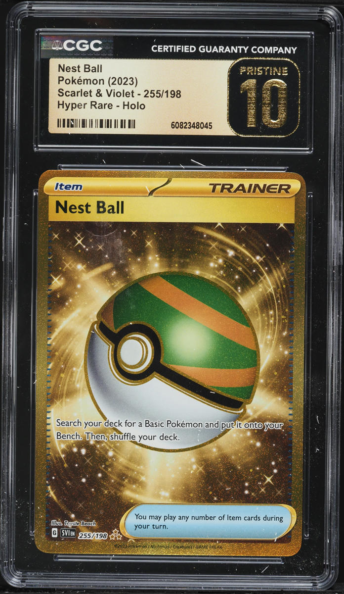 2023 Pokemon Scarlet & Violet Gold Rare Nest Ball #255 CGC 10 PRISTINE