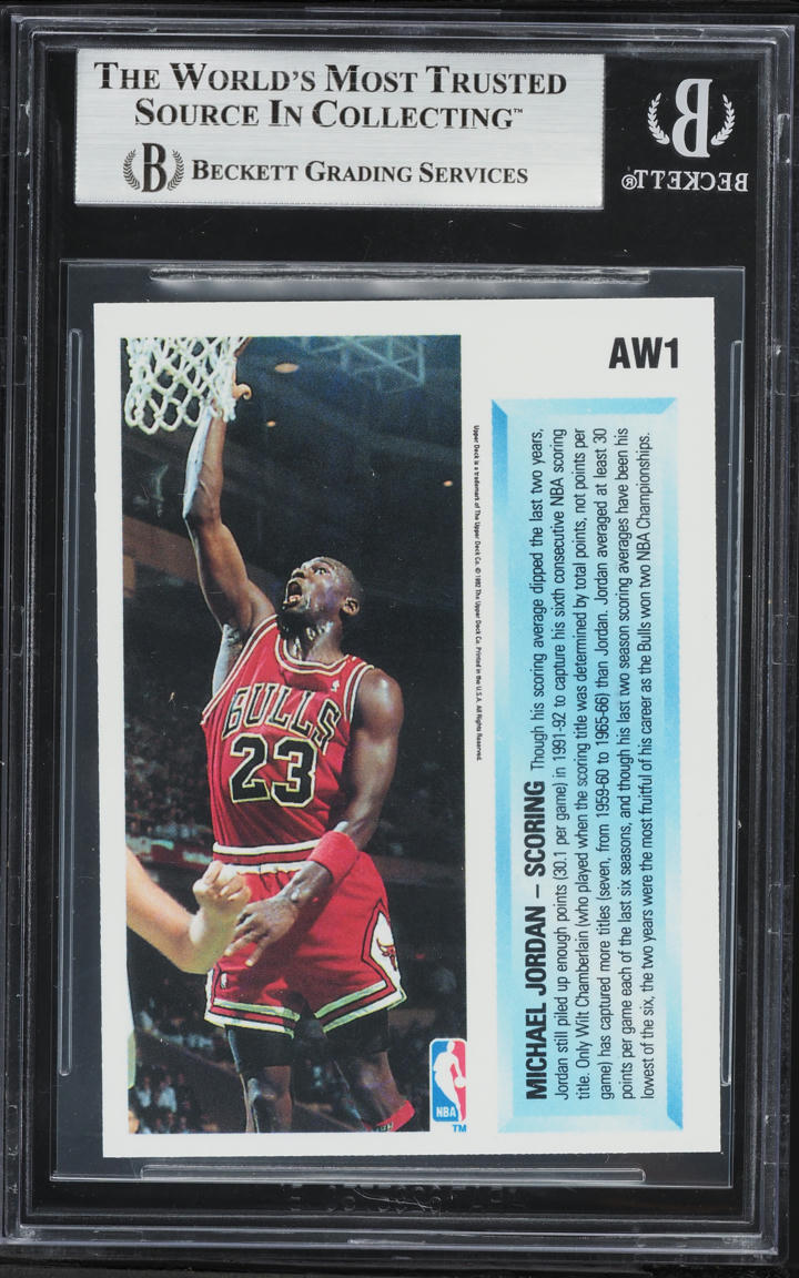 1992 Upper Deck Award Winner Holograms Michael Jordan #AW1 BGS 8 NM-MT