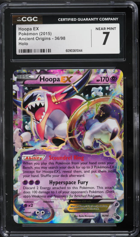 2015 Pokemon Ancient Origins Holo Hoopa EX #36 CGC 7 NRMT