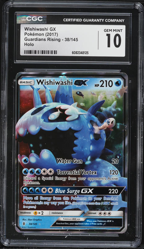 2017 Pokemon Sun & Moon Guardians Rising Wishiwashi GX #38 CGC 10 GEM MINT