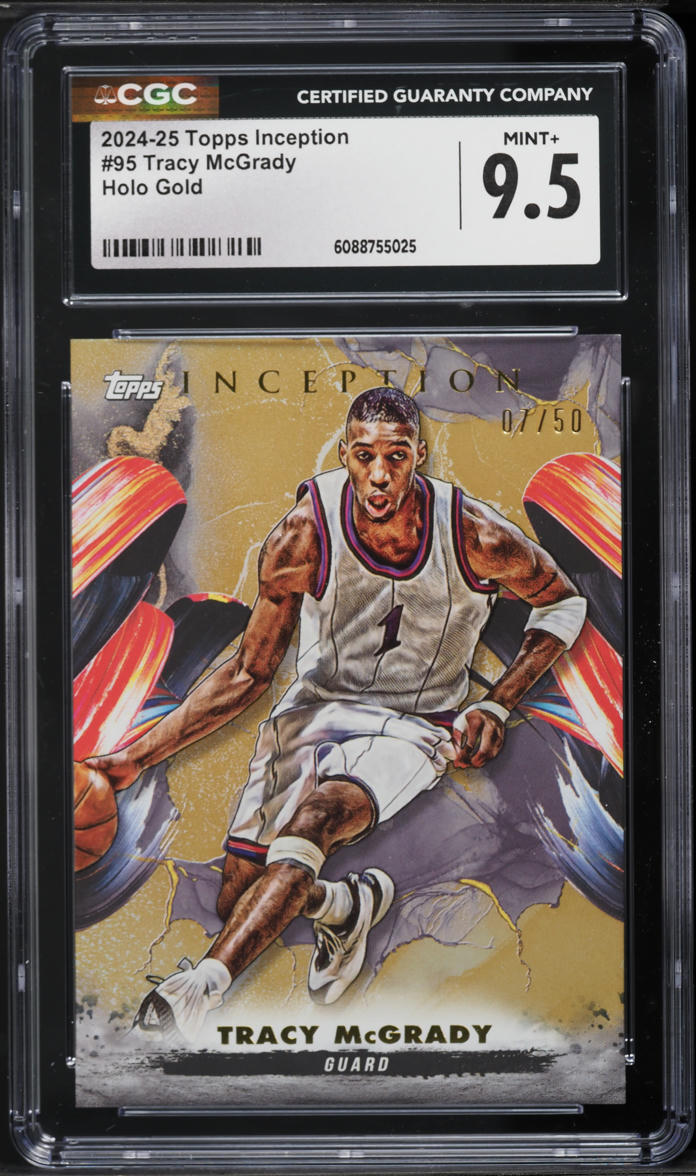 2024 Topps Inception Holo Gold Tracy McGrady /50 #95 CGC 9.5 MINT+