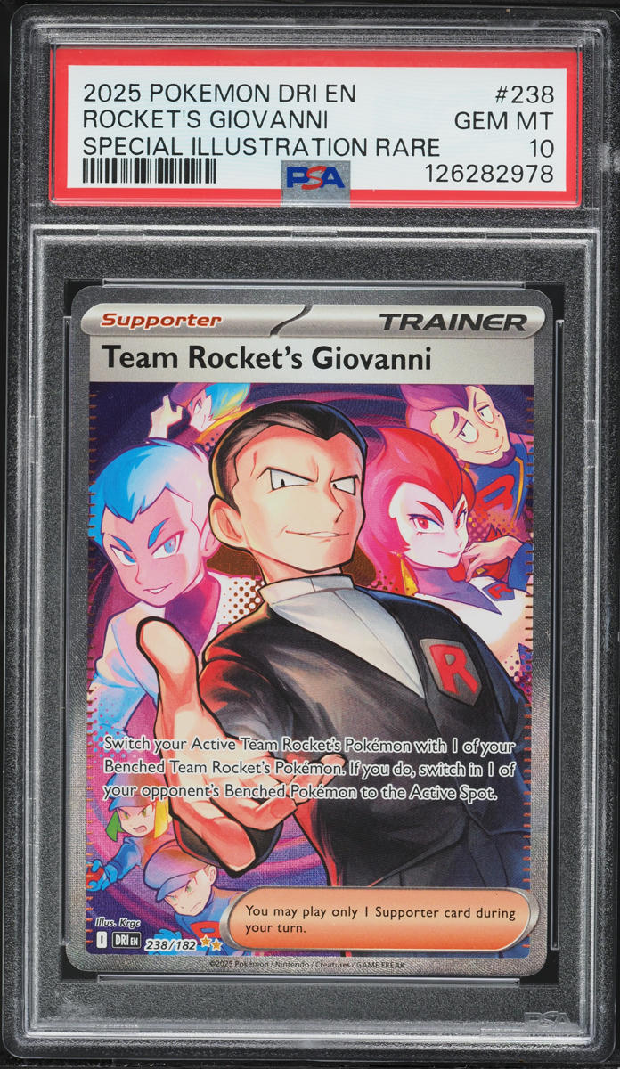 2025 Pokemon Scarlet & Violet Destined Rivals SIR Rocket's Giovanni #238 PSA 10 GEM MINT