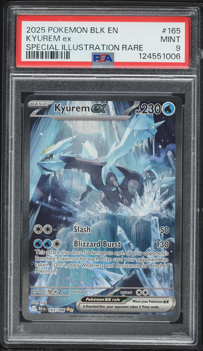 2025 Pokemon Scarlet & Violet Black Bolt Special Illustration Rare Kyurem ex #165 PSA 9 MINT