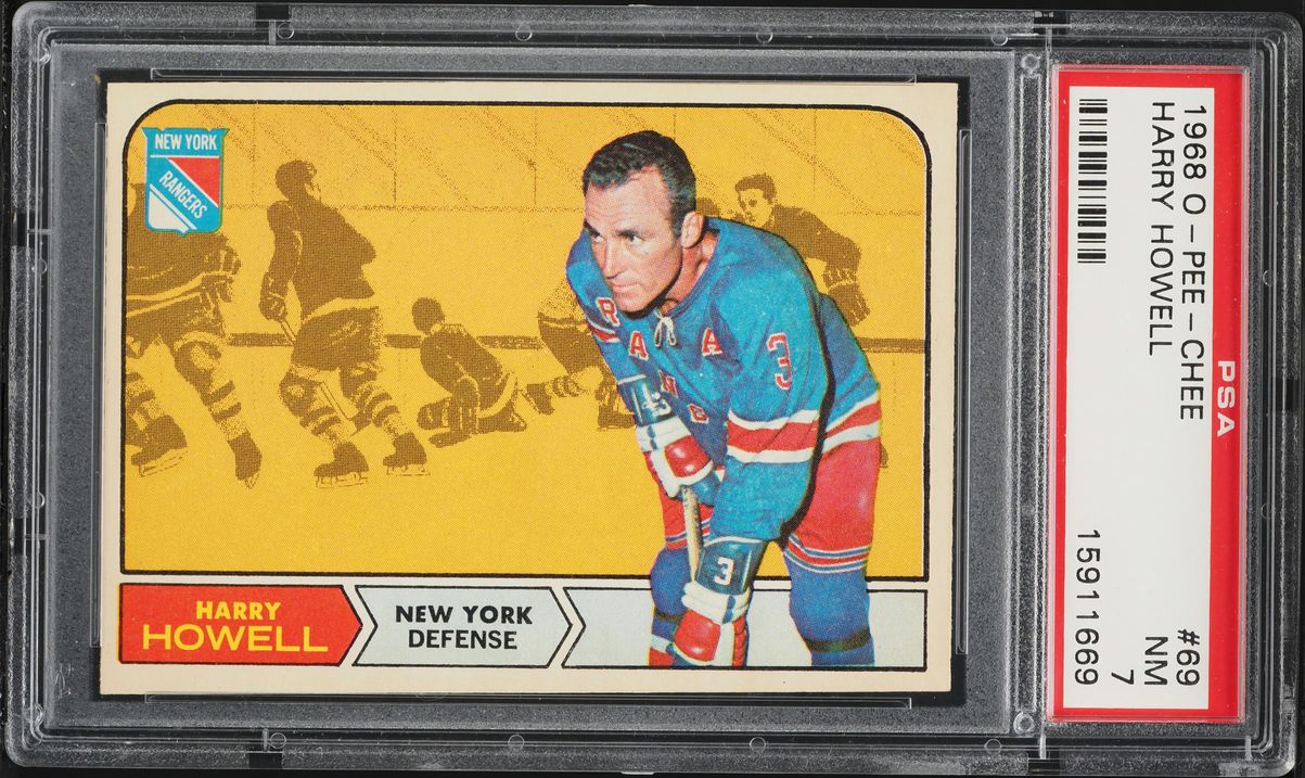 1968 O-Pee-Chee Hockey Harry Howell #69 PSA 7 NRMT