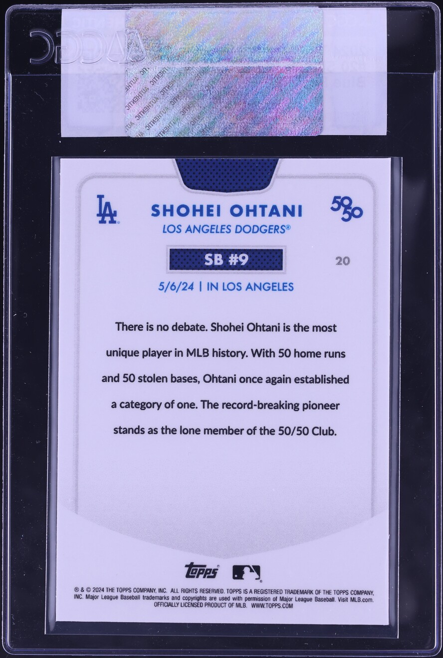 2024 Topps Chrome 50/50 Blue Refractor Shohei Ohtani /150 #20 CGC AUTH