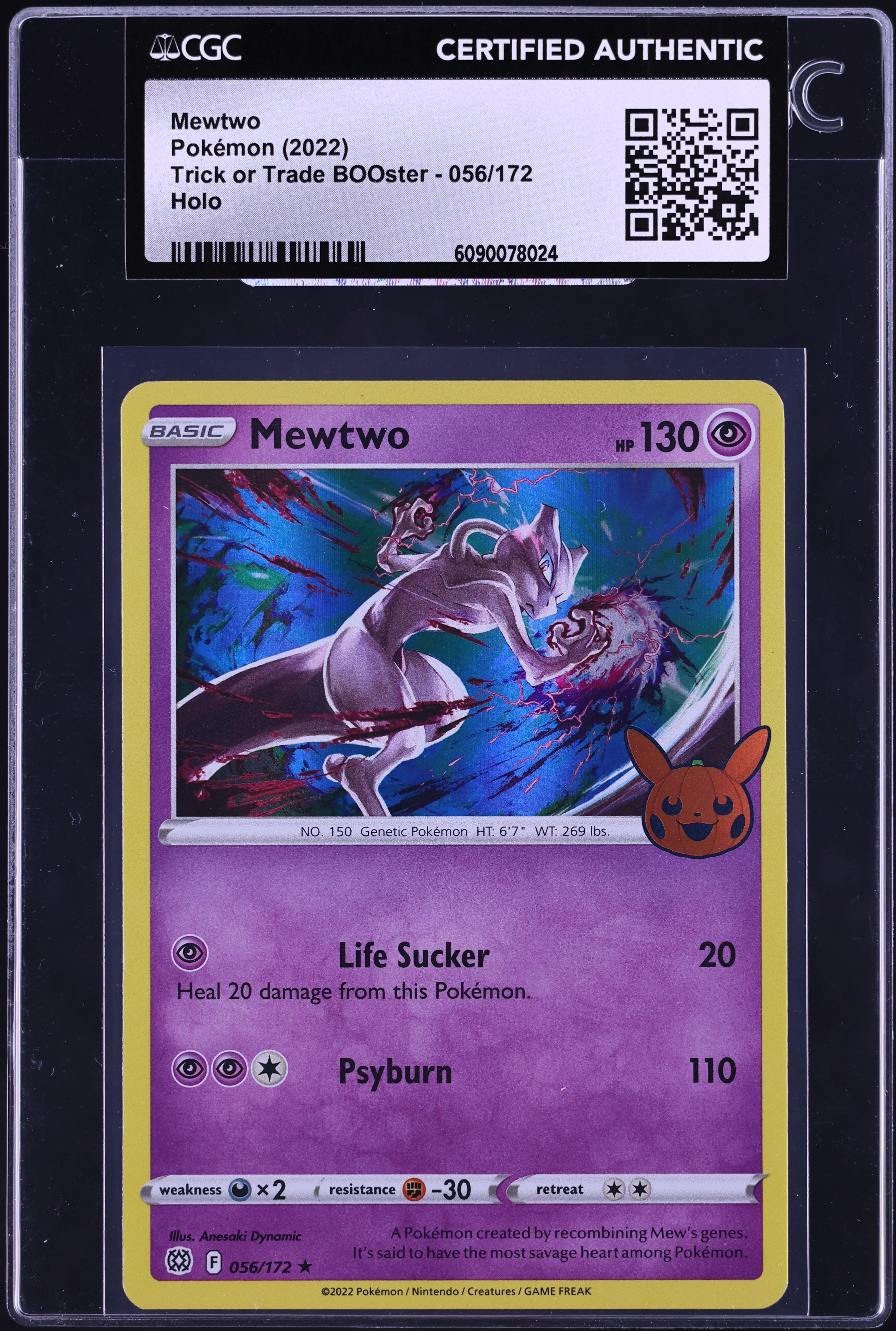pokemon tcg trick or trade 056 172 mewtwo holo card Pokmon 056/172 BOOster (Pumpkin Stamp) Mewtwo Holo 56 Prices |