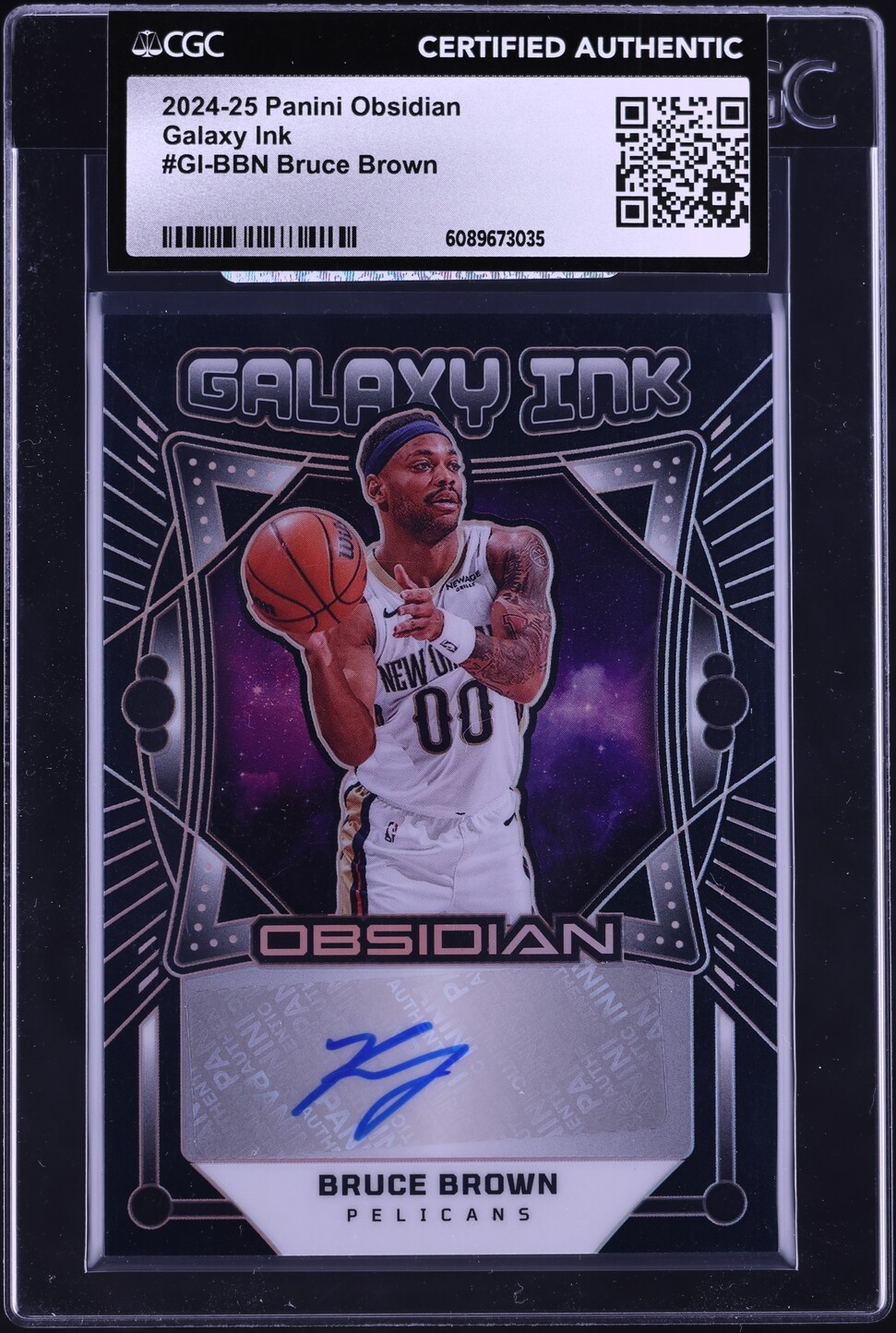 2024 Panini Obsidian Galaxy Ink Bruce Brown AUTO /149 #GI-BBN CGC AUTH