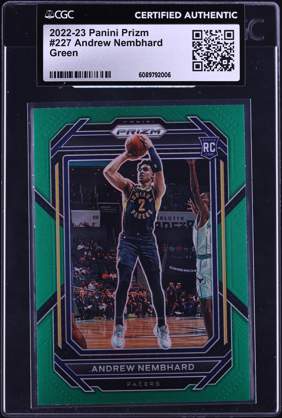 2022 Panini Prizm Green Andrew Nembhard ROOKIE #227 CGC AUTH
