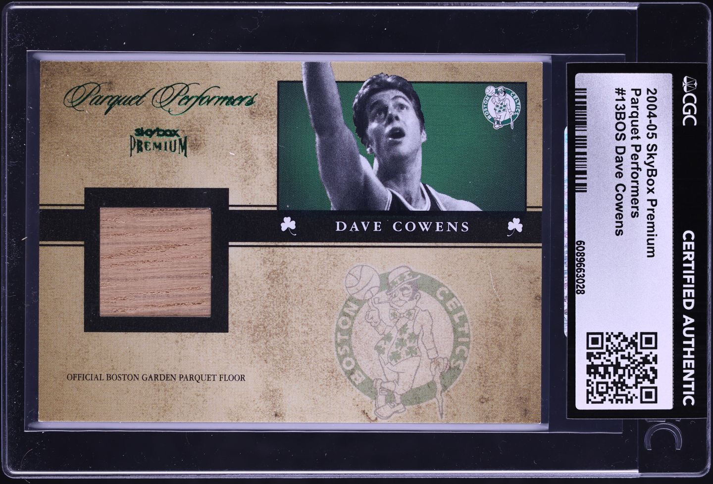2004 SkyBox Premium Parquet Performers Dave Cowens RELIC #13BOS CGC AUTH