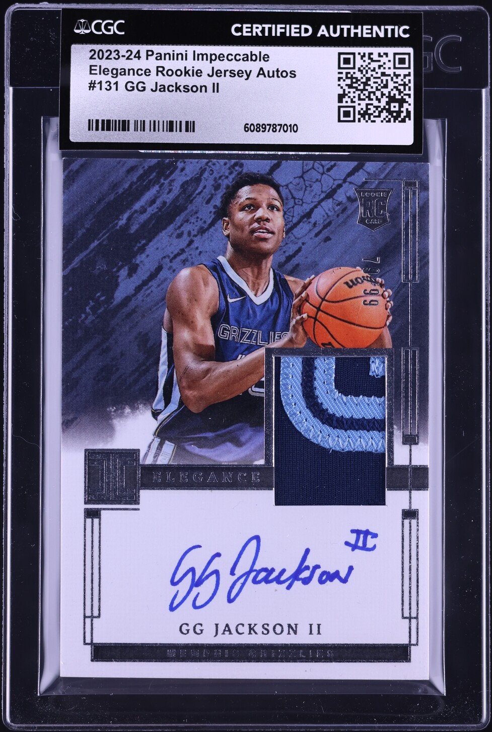2023 Panini Impeccable Elegance GG Jackson II ROOKIE PATCH AUTO /99 #131 CGC AUTH