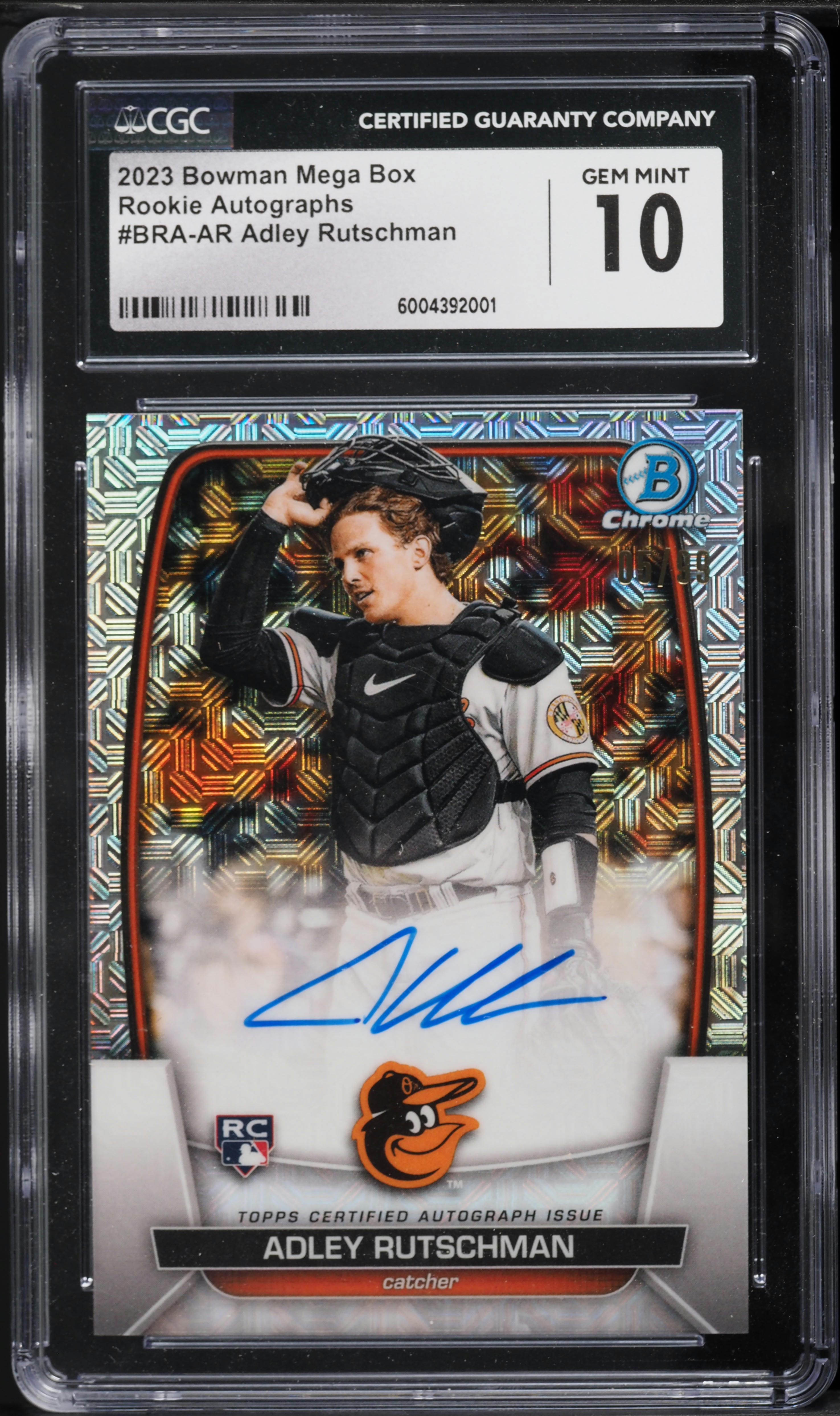 2023 Bowman Chrome Mega Box Adley Rutschman ROOKIE AUTO /99 #BRA