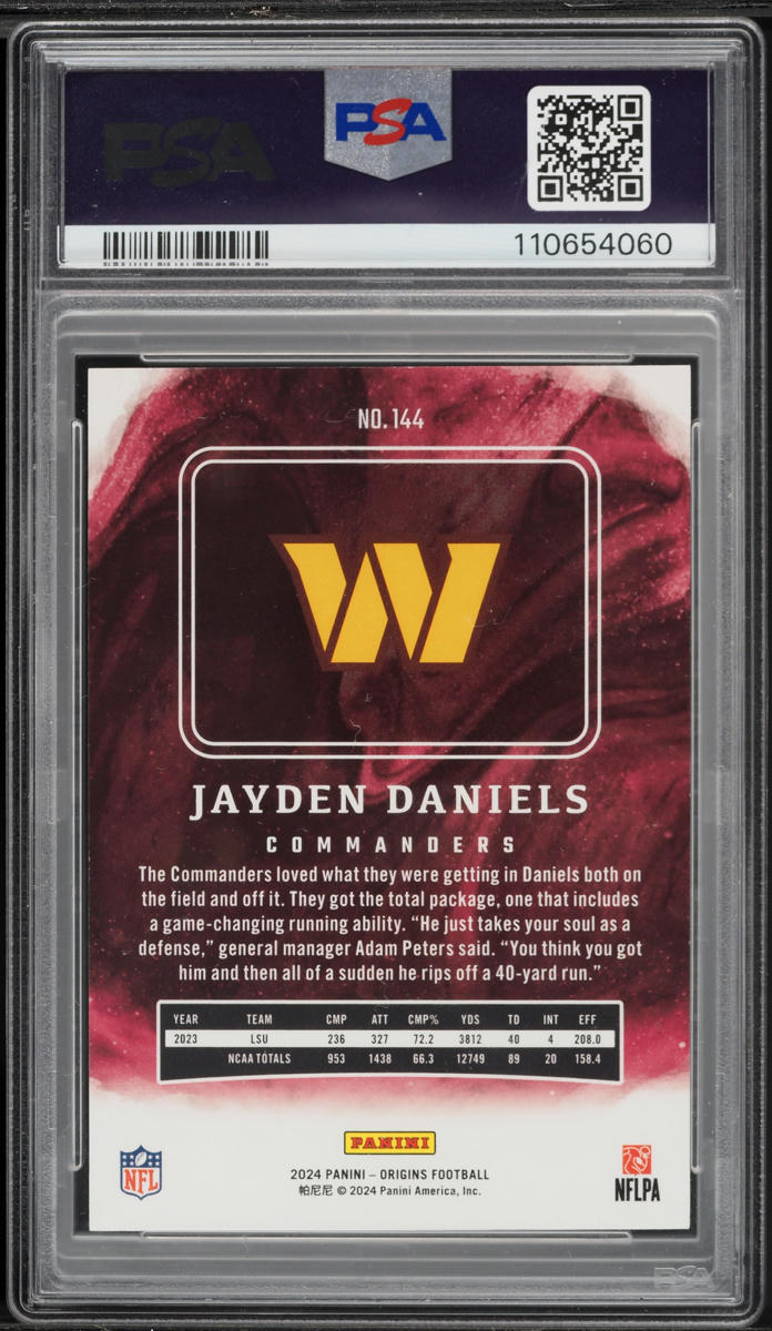 2024 Panini Origins Jayden Daniels ROOKIE #144 PSA 10 GEM MINT