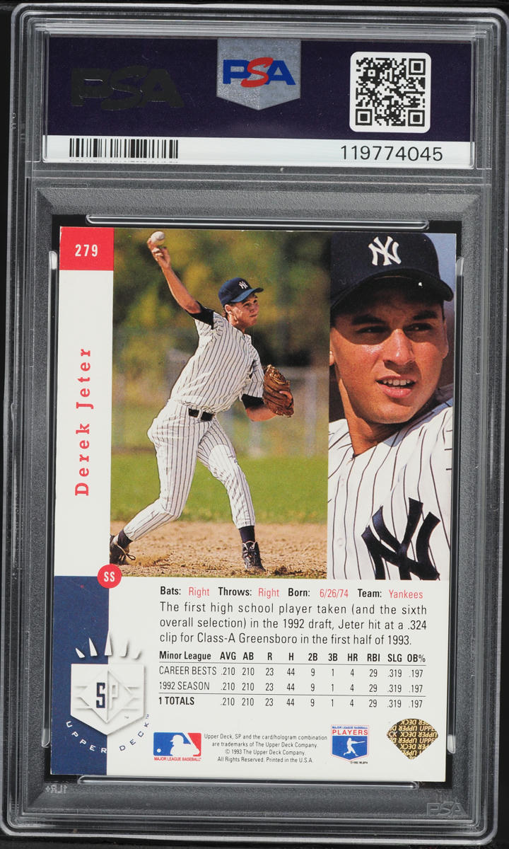 1993 SP Foil Derek Jeter ROOKIE #279 PSA 5 EX on Fanatics Collect