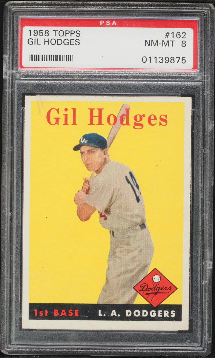 1958 Topps Gil Hodges #162 PSA 8 NM-MT