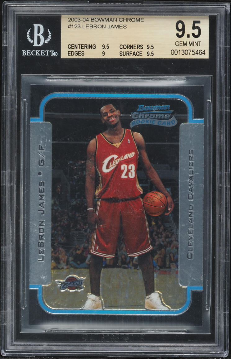 2003 Bowman Rookies and Stars LeBron James Chrome Base #123 BGS