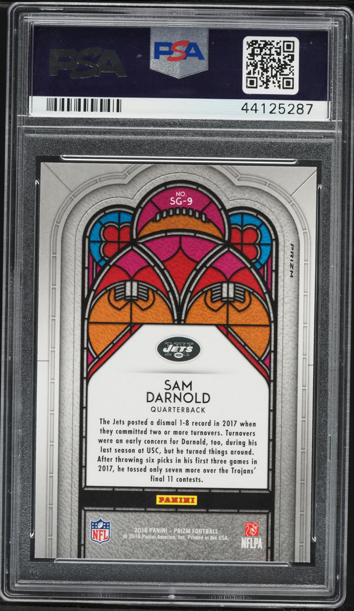 2018 Panini Prizm Stained Glass Sam Darnold #SG-9 PSA 10 GEM MINT