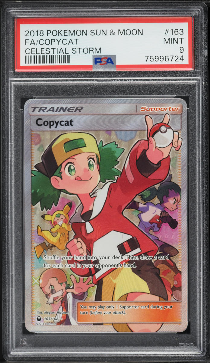 2018 Pokemon Sun & Moon Celestial Storm Full Art Copycat #163 PSA 9 MINT