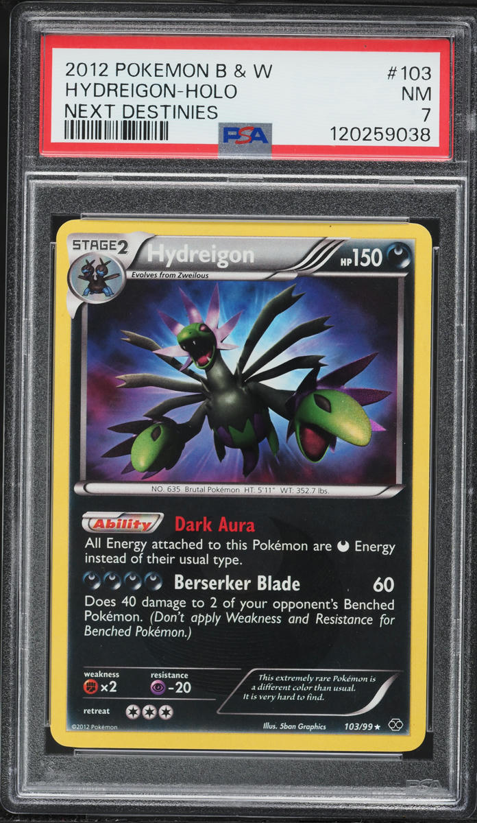2012 Pokemon Black & White Next Destinies Holo Hydreigon #103 PSA 7 NRMT