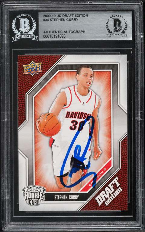 2009 Upper Deck Draft Edition Stephen Curry ROOKIE AUTO #34 BAS