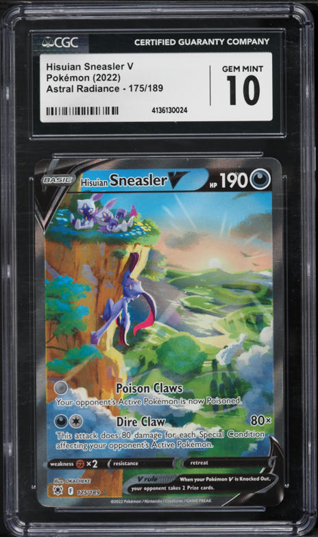 2022 Pokemon Sword & Shield Astral Radiance Hisuian Sneasler V #94 CGC 9  MINT on Fanatics Collect