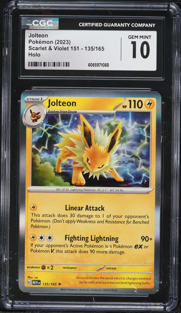 2023 Pokemon Scarlet & Violet 151 Holo Jolteon #135 CGC 10 GEM MINT