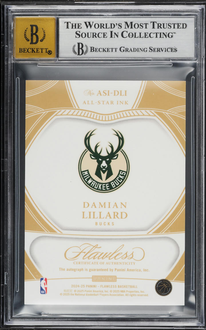 2024 Panini Flawless All-Star Ink Damian Lillard AUTO /25 #1 BGS 9 MINT