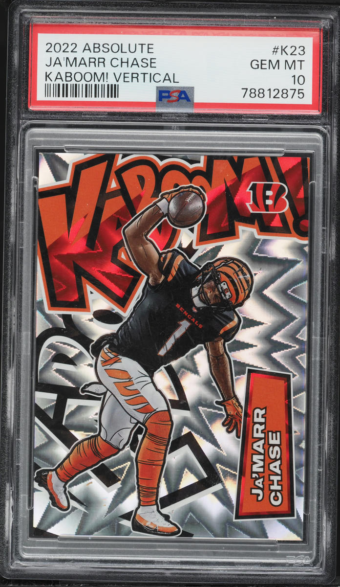 2022 Absolute Kaboom! Vertical Ja'Marr Chase #K23 PSA 10 GEM MINT