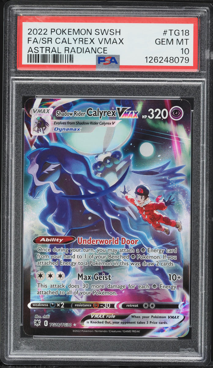 2022 Pokemon Sword & Shield Astral Radiance Full Art Calyrex VMAX #TG18 PSA 10 GEM MINT