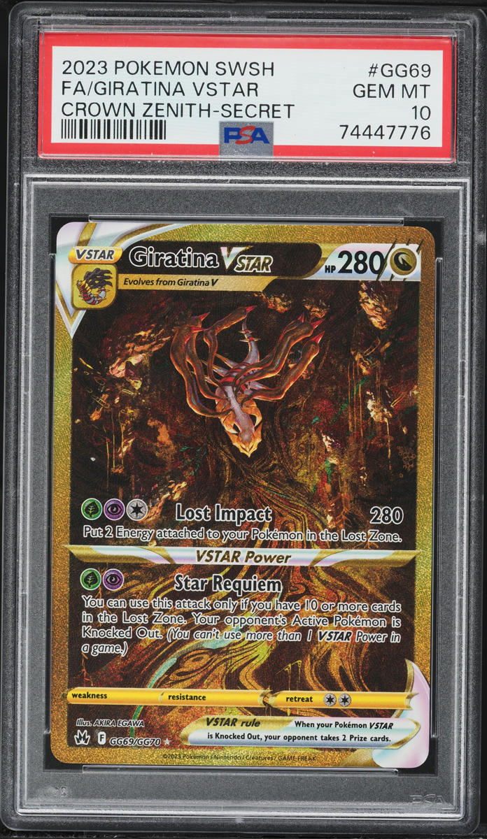 2023 Pokemon Sword & Shield Crown Zenith Gold Rare Giratina VSTAR #GG69 PSA 10 GEM MINT