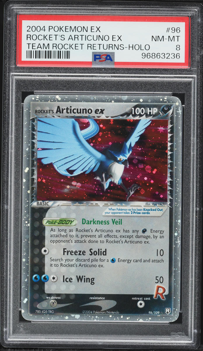 2004 Pokemon EX Team Rocket Returns Holo Rocket's Articuno ex #96 PSA 8 NM-MT