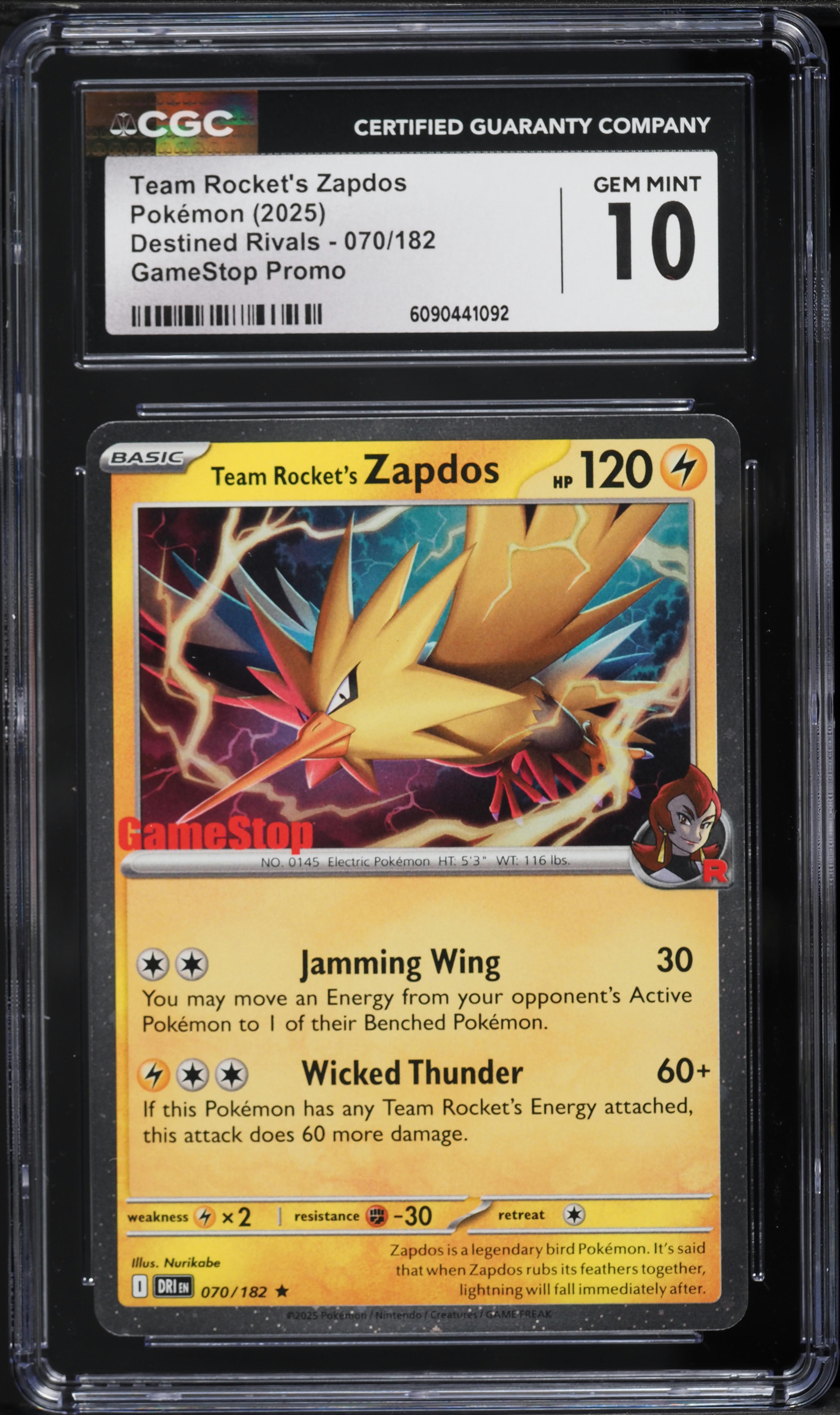 2025 Pokemon SV Destined Rivals GameStop Promo Team Rocket's