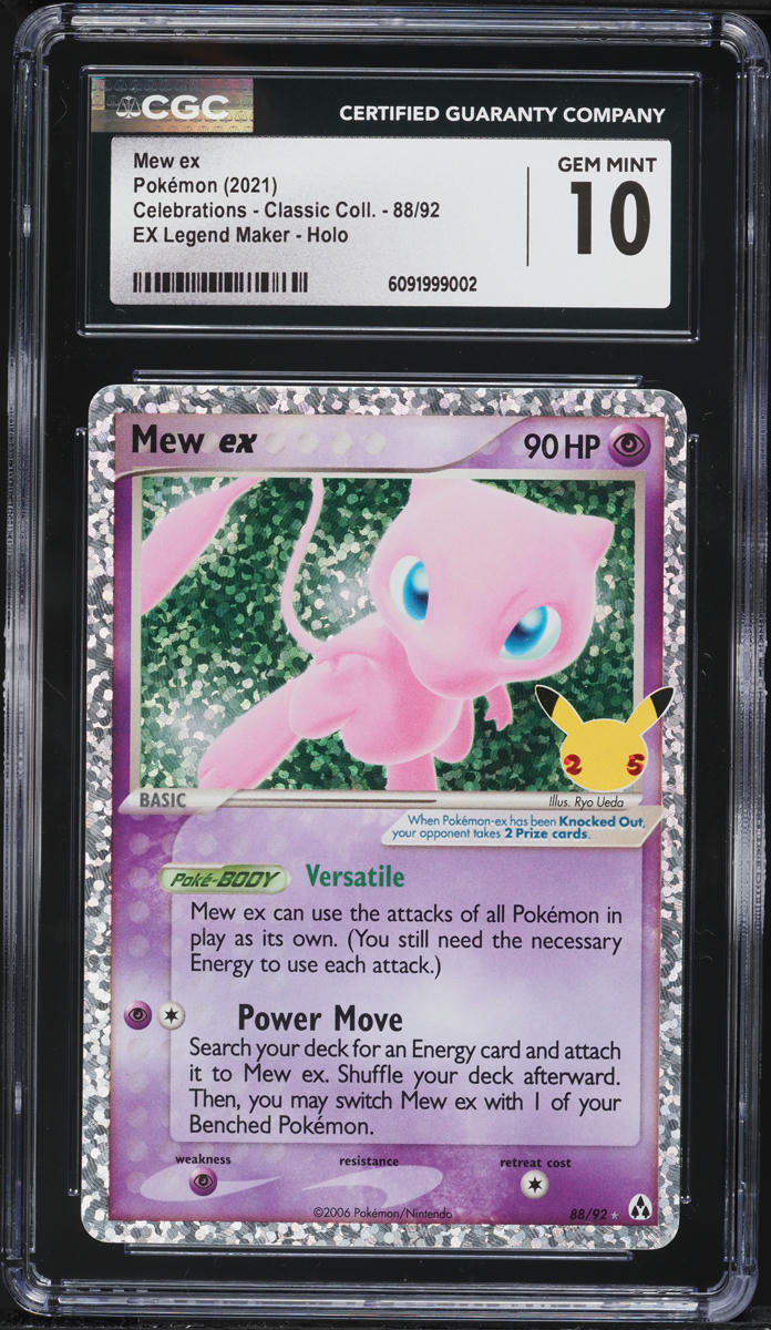 2021 Pokemon Sword & Shield Celebrations Holo Mew ex #88 CGC 10 GEM MINT