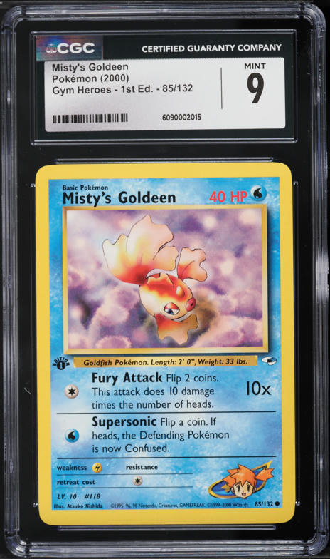 2000 Pokemon Gym Heroes Misty's Goldeen #85 CGC 10 GEM MINT on Fanatics  Collect