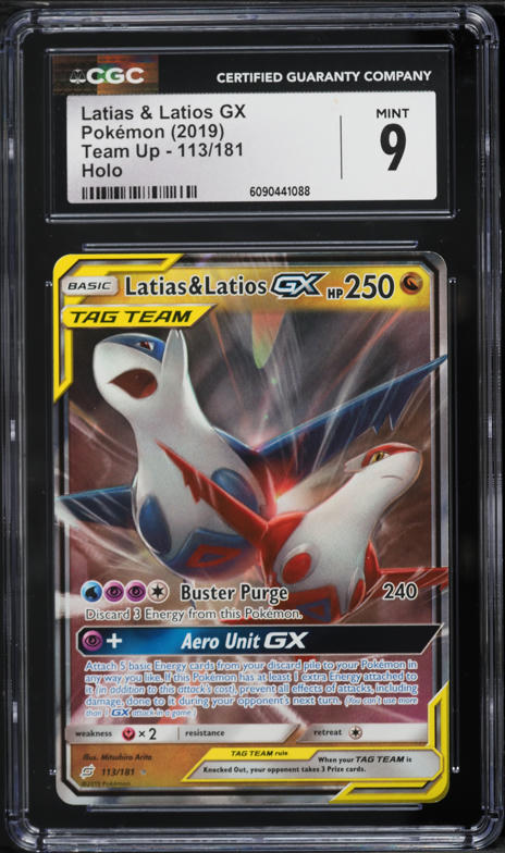 2018 Pokemon Japanese Sun & Moon Tag Bolt Holo Latias & Latios GX #60 CGC  10 PRISTINE on Fanatics Collect