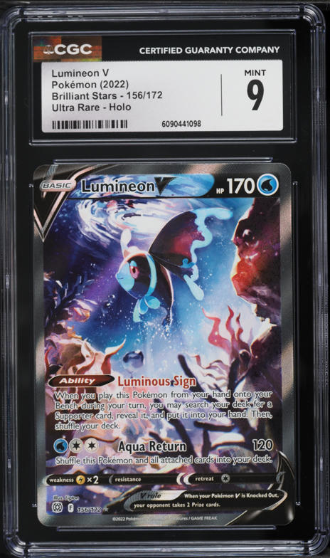 Pokemon Trading Card Game Sword & Shield Brilliant Stars Ultra Rare Lumineon V #156 [Alternate Full Art]