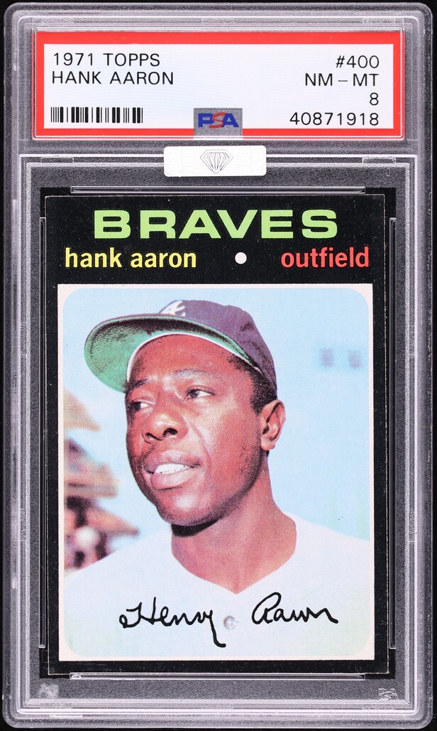 1971 Topps Hank Aaron #400 MBA PSA 8 NM-MT