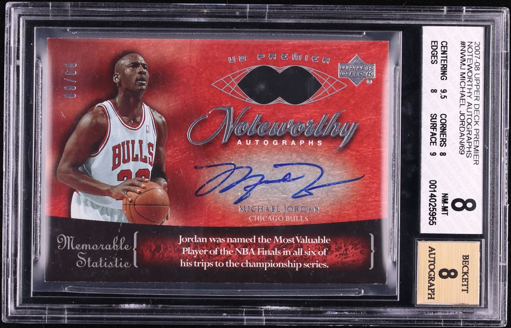 upper deck jordan autograph