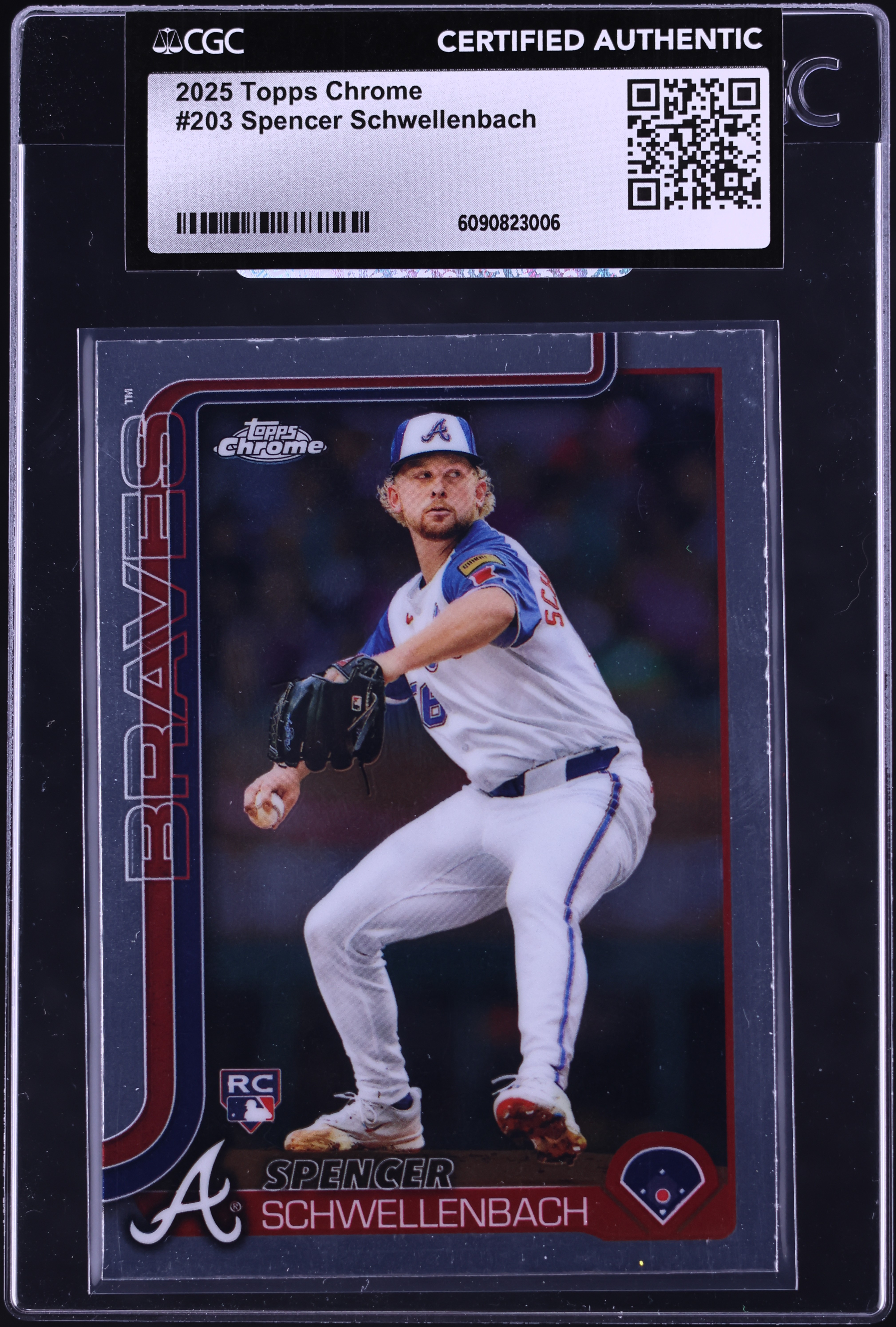 2025 Topps Chrome Spencer Schwellenbach ROOKIE #203 CGC AUTH on