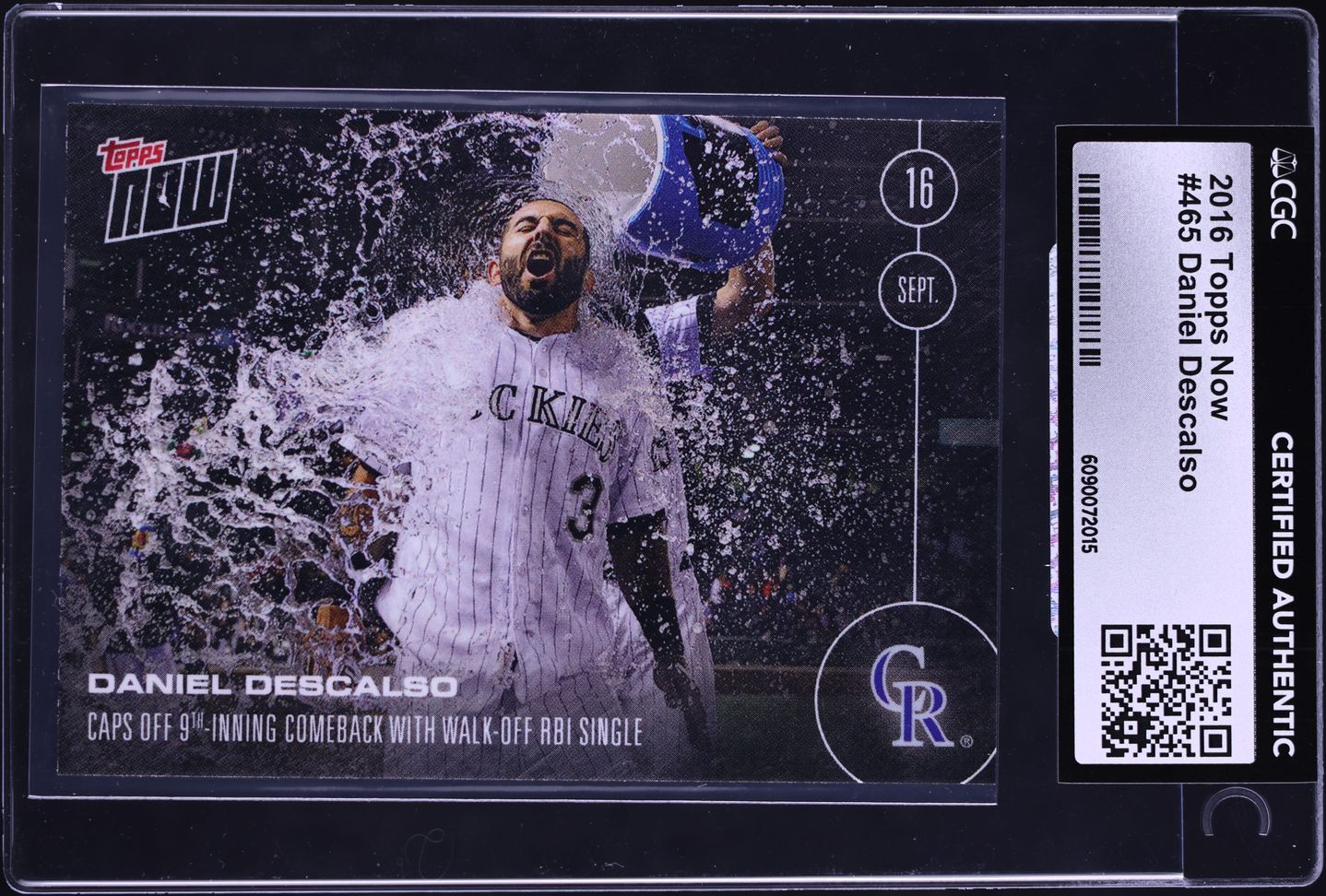 2016 Topps Now Daniel Descalso #465 CGC AUTH