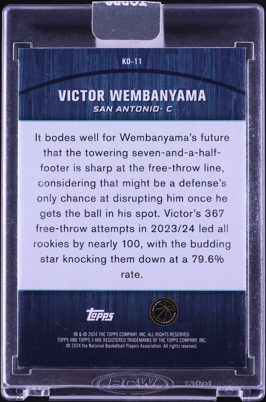 2023 Topps Three Knockout Gold Victor Wembanyama ROOKIE /10 #KO-11